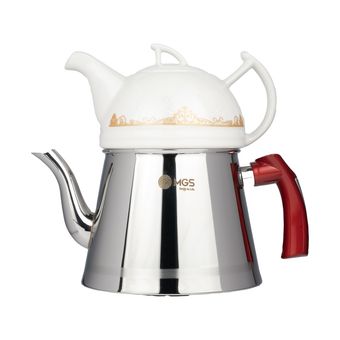 ست کتری و قوری ام جی اس مدل 81019 گنجایش کتری 2.5 لیتر گنجایش قوری 0.9 لیتر