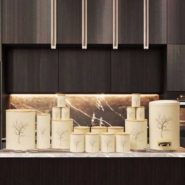 سرویس آشپزخانه 18 پارچه آرتیستون مدل درب بامبو