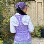 کراپ تاپ زنانه دستبافت شاهو مدل Valmira