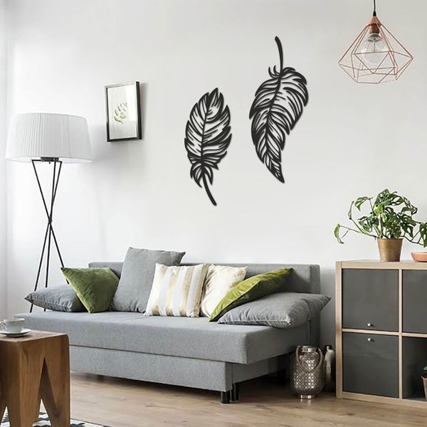 استیکر چوبی طرح برگ مجموعه 2 عددی