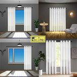 پرده تیکو دکو مدل حریر ژورژت طلاکوب شش چین سایز 225x280 سانتیمتر مجموعه دو عددی*866
