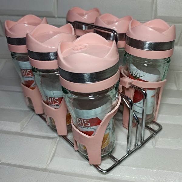 ست جا ادویه 6 پارچه کاپریس مدل فلورا کد 05