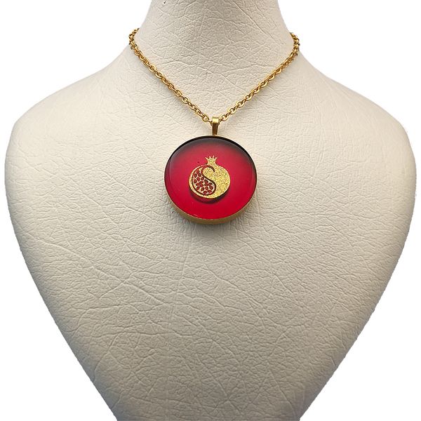 گردنبند زنانه طرح انار کد 98005