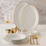 سرویس غذاخوری 35 پارچه چینی زرین ایران سری شهرزاد مدل سپینود درجه یک