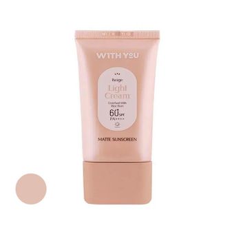 کرم ضد آفتاب رنگی ویت یو spf60 مدل light محافظ UVA،UVB مناسب برای انواع پوست حجم 50 میلی لیتر