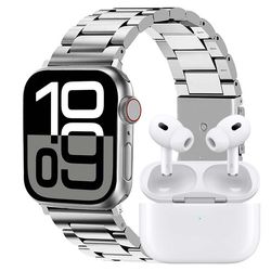 ساعت هوشمند ورنا مدل W46 Max مجموعه هفت بندی به همراه هندزفری ایرپادپرو