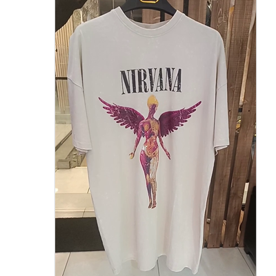 تیشرت وارداتی یونیسکس لانگ nirvana