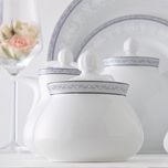 سرویس غذاخوری 108 پارچه 12 نفر چینی زرین ایران مدل وایت رز سری شهرزاد درجه یک