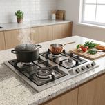 اجاق گاز صفحه‌ای چهار شعله استیل البرز مدل S-4605