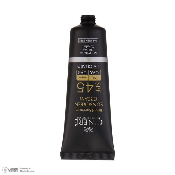 کرم ضدآفتاب آقایان SPF45 سینره، حجم 50 میلی‌لیتر