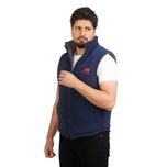 پافر مردانه ملانژ مدل دو رو (سرمه ای)