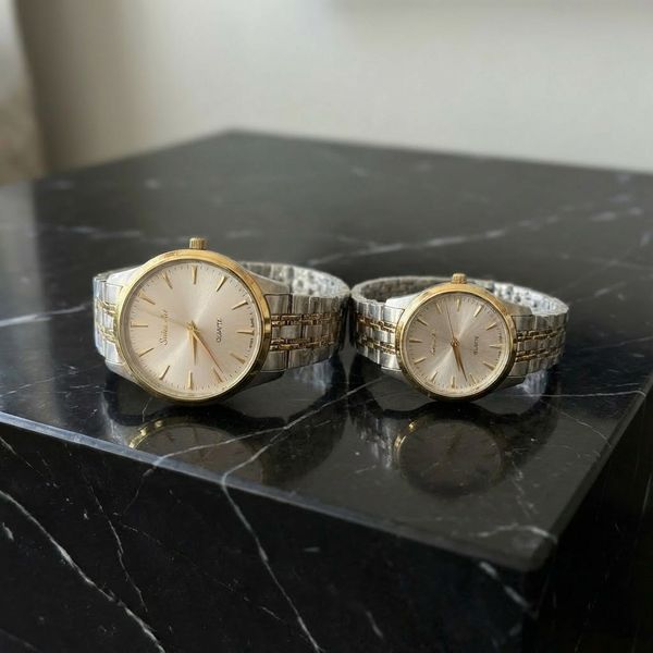 ست ساعت مچی عقربهای کوارتز زنانه و مردانه سوئیس آرت مدل ANT172-173SG1513