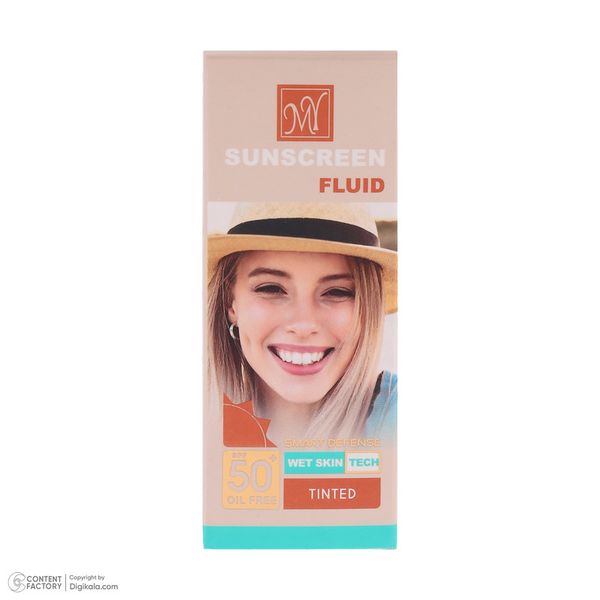 فلوئید ضد آفتاب رنگی مای SPF 50 مدل Smart Defense حاوی محافظ UVA و UVB ‌مناسب انواع پوست حجم 50 میلی‌ لیتر