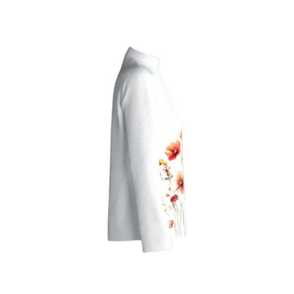 شومیز آستین بلند زنانه مدل لینن چاپی فلورا