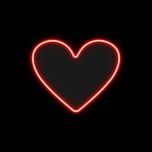 چراغ دیواری مدل تابلو نئون فلکسی طرح قلب