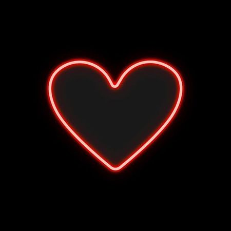 چراغ دیواری مدل تابلو نئون فلکسی طرح قلب