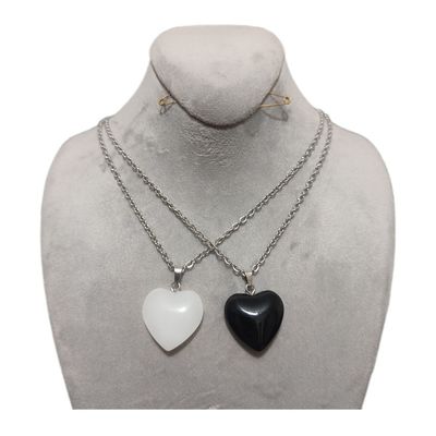 گردنبند ست قلب سنگی