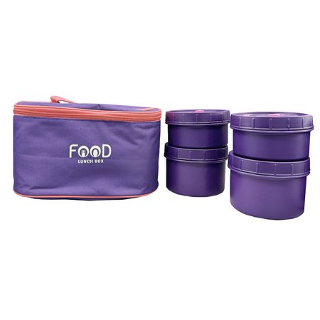 ظرف غذا مدل GS-M-294092 مجموعه 4 عددی به همراه کیف