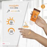 کرم ضد آفتاب رنگی سان سیف، مدل SPF50، مناسب پوست چرب، مختلط و دارای آکنه تنالیته رنگ روشن و حجم 50 میلیلیتر، محافظت کننده در ب