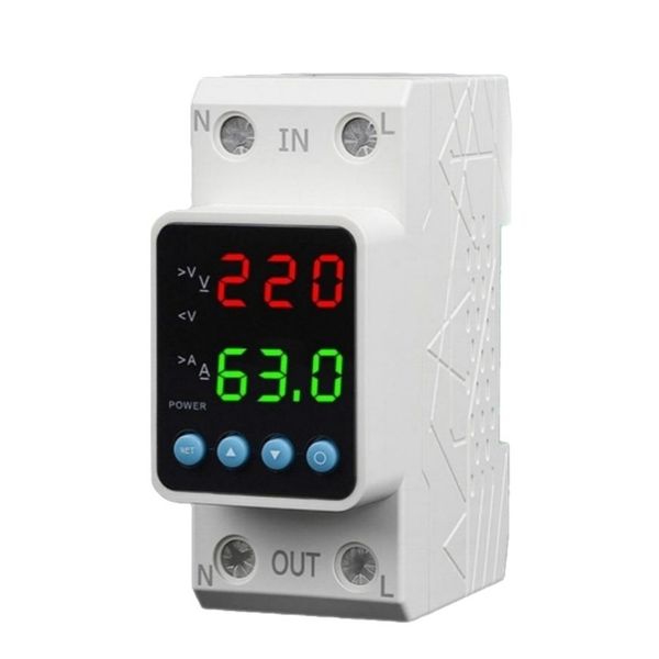 محافظ ولتاژ و جریان تکفاز مدل EKC دیجیتال 63A پلاس