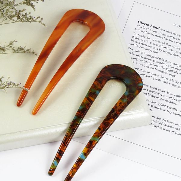 گیره مو زنانه مدل کانزاشی دو شاخ کد G_Lnd_3144