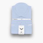 پیراهن مردانه آبی آسمانی روشن فلورا