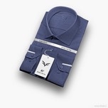 پیراهن مردانه آبی‌نفتی روشن