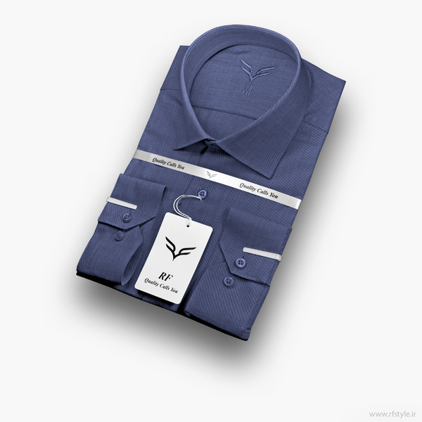 پیراهن مردانه آبی‌نفتی روشن