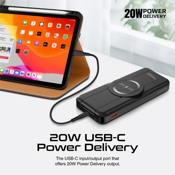 پاوربانک پرومیت مدل POWERPACK-FOLD به ظرفیت 10000 میلی آمپرساعت با گارانتی شرکتی