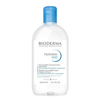 محلول پاک کننده آرایش صورت بایودرما مدل Hydrabio H2O حجم 500 میلی لیتر