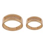 ست حلقه طلا 18 عیار زنانه و مردانه مایا ماهک مدل MR1359
