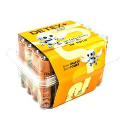 باتری نیم قلمی دیتکس پلاس (+DETEX) مدل Zinc Carbon 1.5V R03P AAA (بسته 24 عددی)