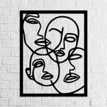 استیکر ناویا طرح چهره ها مدل چوبی