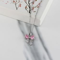 گردنبند زنانه مدل پاپیون کد AAB666