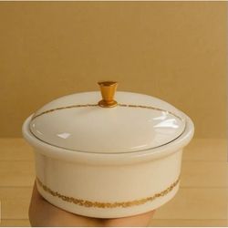 شکلات خوری سرامیکی طرح گل طلا