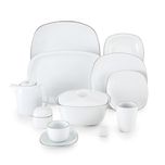 سرویس غذاخوری 98 پارچه چینی زرین ایران سری کواترو مدل سمن درجه یک