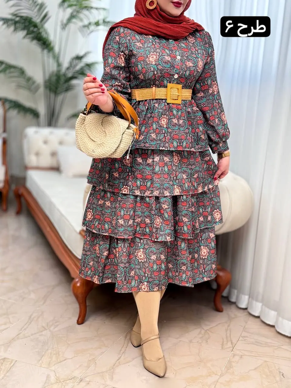 پیراهن ینزی طبقه ای  3158