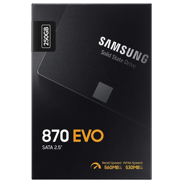 اس اس دی اینترنال SATA III سامسونگ مدل EVO 870 ظرفیت 250 گیگابایت (استوک)
