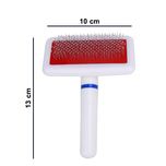 برس سگ و گربه و خرگوش مدل  اقتصادی Scraper با دندانه فلزی، بدنه پلاستیکی، ابعاد 13×10×2 سانتی‌متر و وزن 40 گرم