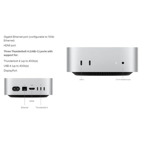 کامپیوتر کوچک اپل مدل Mac mini MU9D3 با ظرفیت 256 گیگابایت
