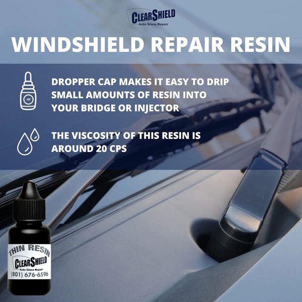 چسب ترمیم شیشه خودرو کلرشیلد مدل BlackResin حجم 10 میلی لیتر