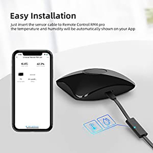 ریموت کنترل هوشمند برادلینک مدل RM4 Pro به همراه سنسور دما و رطوبت
