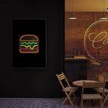 چراغ نئونی دیواری آرن تیم طرح همبرگر کد 2