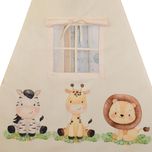 چادر بازی کودک مدل سرخپوستی طرح حیوانات سافاری کد PT503