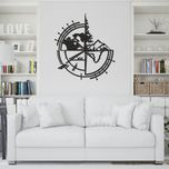 استیکر چوبی طرح جهات جغرافیایی