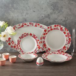 سرویس غذاخوری 28 پارچه چینی زرین ایران سری ایتالیا اف مدل توکیو درجه یک