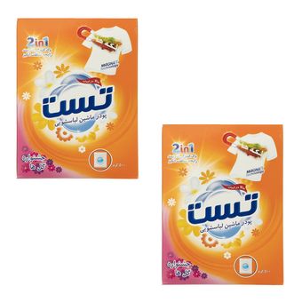 پودر ماشین لباسشویی تست مدل گلها وزن 500 گرم  کارتن 24 عددی