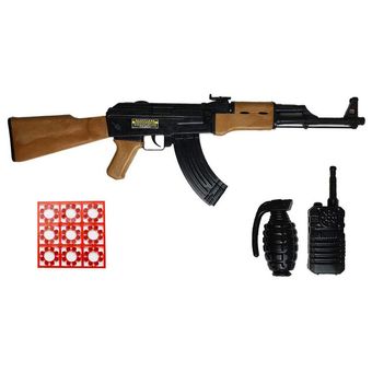 ست اسباب بازی تفنگ بیسیم خشاب مدل AK-47