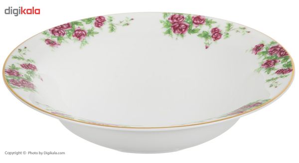 سرویس غذاخوری 102 پارچه چینی زرین ایران سری ایتالیا اف مدل Bidgol درجه یک