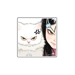 استیکر مدل پیشی و دختر اخمو کد 1